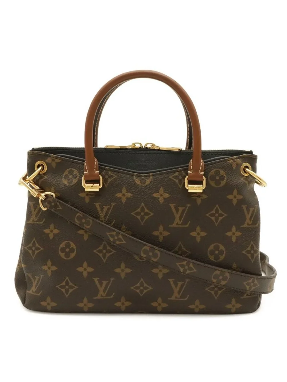 Louis Vuitton Monogram Pallas BB 2-Way Shoulder Bag Crossbody Noir Black Gold